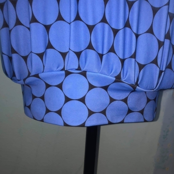 Swim Bathing Suit w/ Bra Tankini Women's Size Small Modest Polka Dots Blue Black - Picture 4 of 6